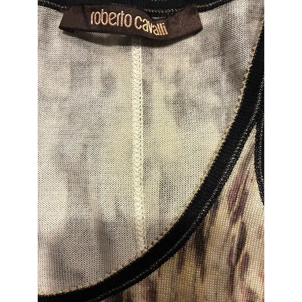 Medium Roberto Cavalli Vintage Cashmere Tiger Print Tank Top